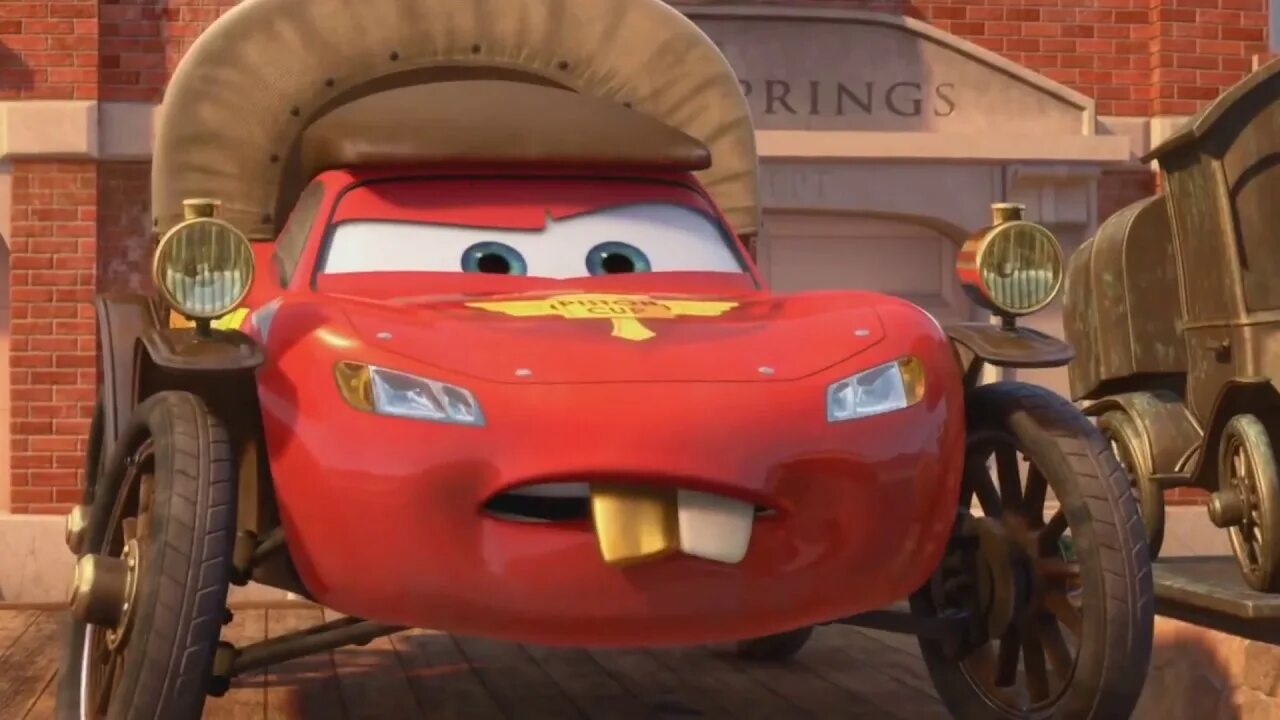 Страшный маквин. Disney•Pixar cars: Radiator Springs Adventures. Тачки молния Маккуин. Молния Маккуин радиатор Спрингс.