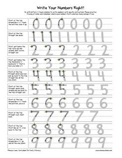 Write the numbers перевод на русский язык