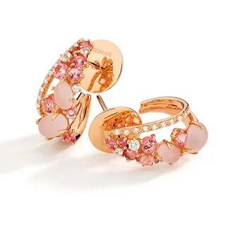 Серьги с розовым золотом