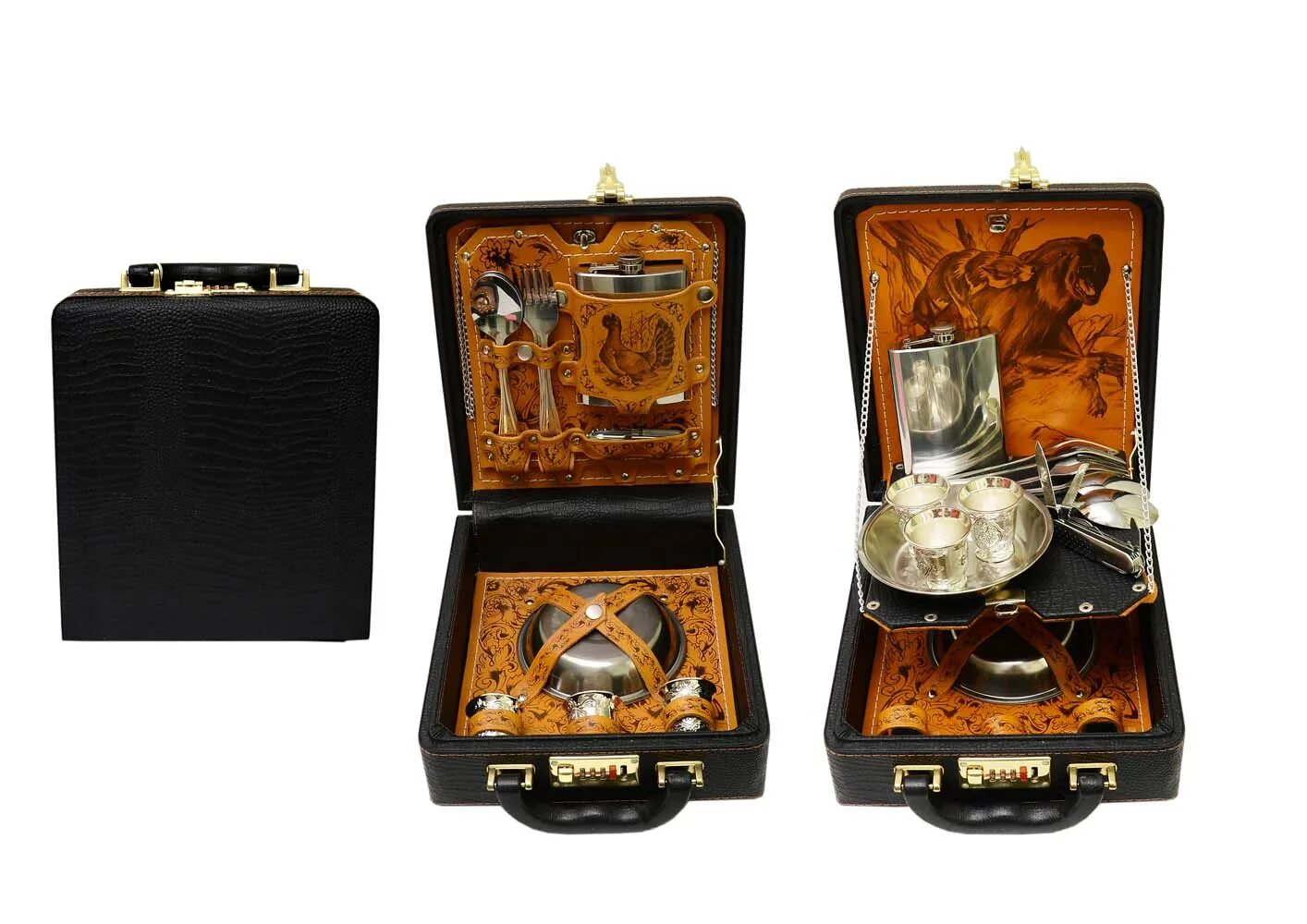 набор инструментов "кеннер". набор подарочный орион. подарочный набор для пикника в кейсе. подарки из кожи для мужчин. сувенирный набор.