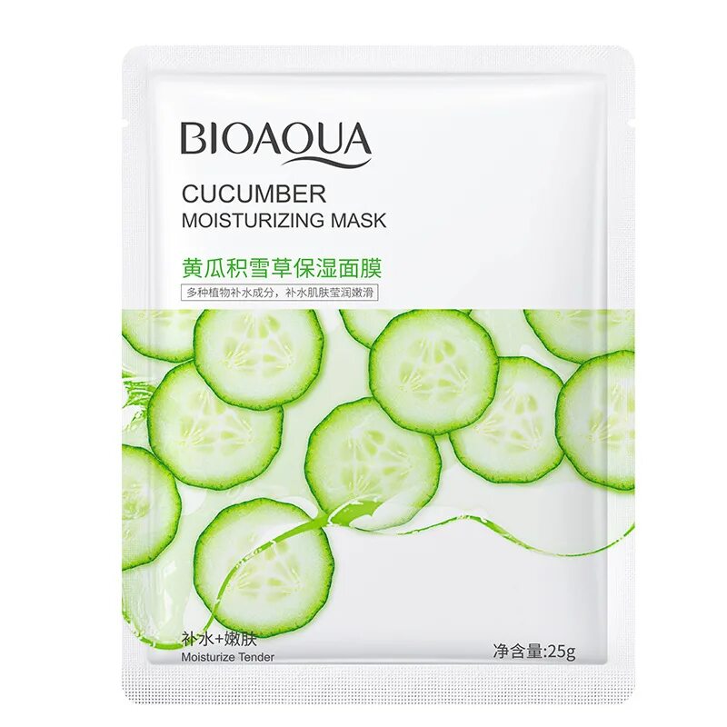 Тканевая маска огурец. BIOAQUA cucumber Moisturizing Mask. Тканевая маска для лица BIOAQUA С экстрактом огурца , 25г. BIOAQUA маска для лица тканевая огурец. BIOAQUA. Маска-салфетка для лица с экстрактом авокадо,Avocado Mask 25 гр.