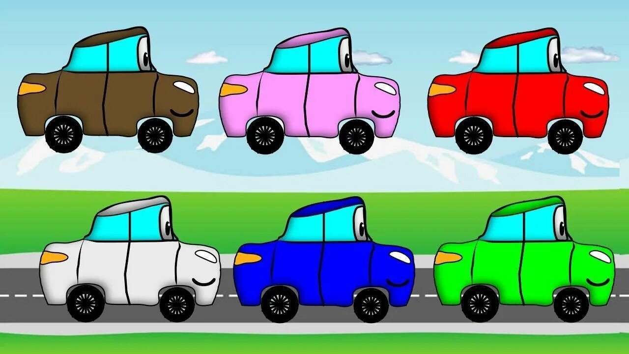 Машинки учат цветам. Цветные машинки для детей. Машинки учат цветам. Разноцветные машины для детей. Изучаем цвета для детей.