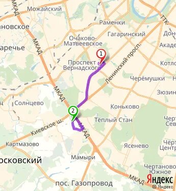 Сколько ехать до раменки