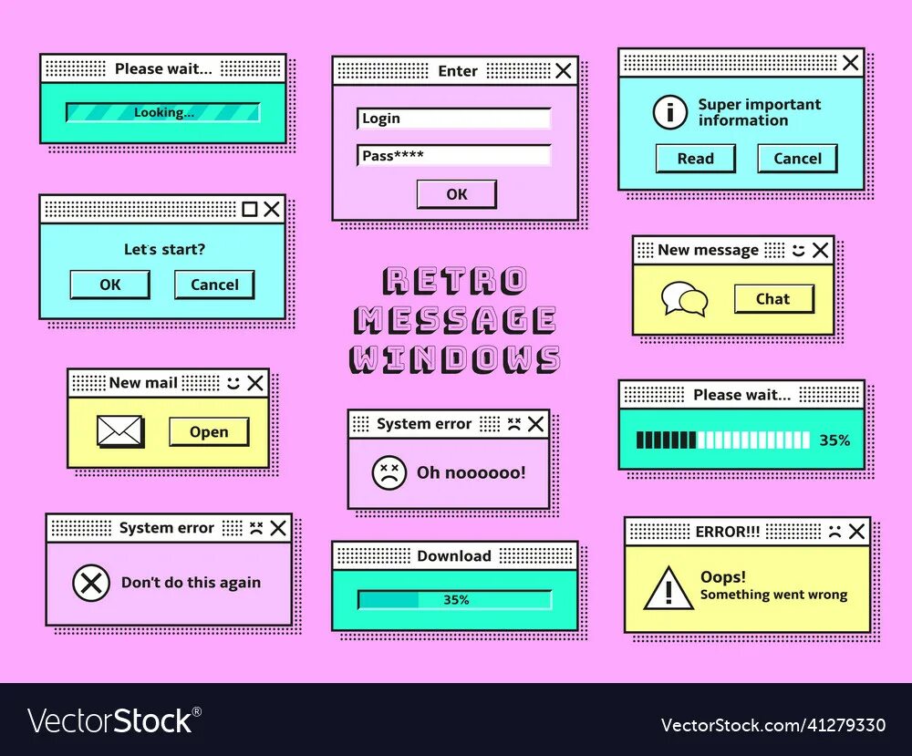 Pc message. Диалоговое окно. Диалоговый Интерфейс в игре. Ретро диалоговые окна. Retro messages.