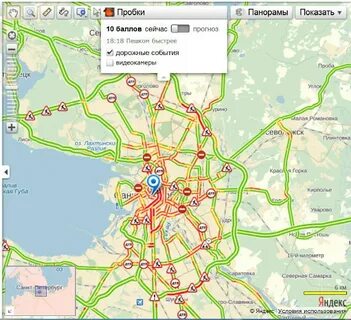 Карта пробки санкт петербурга