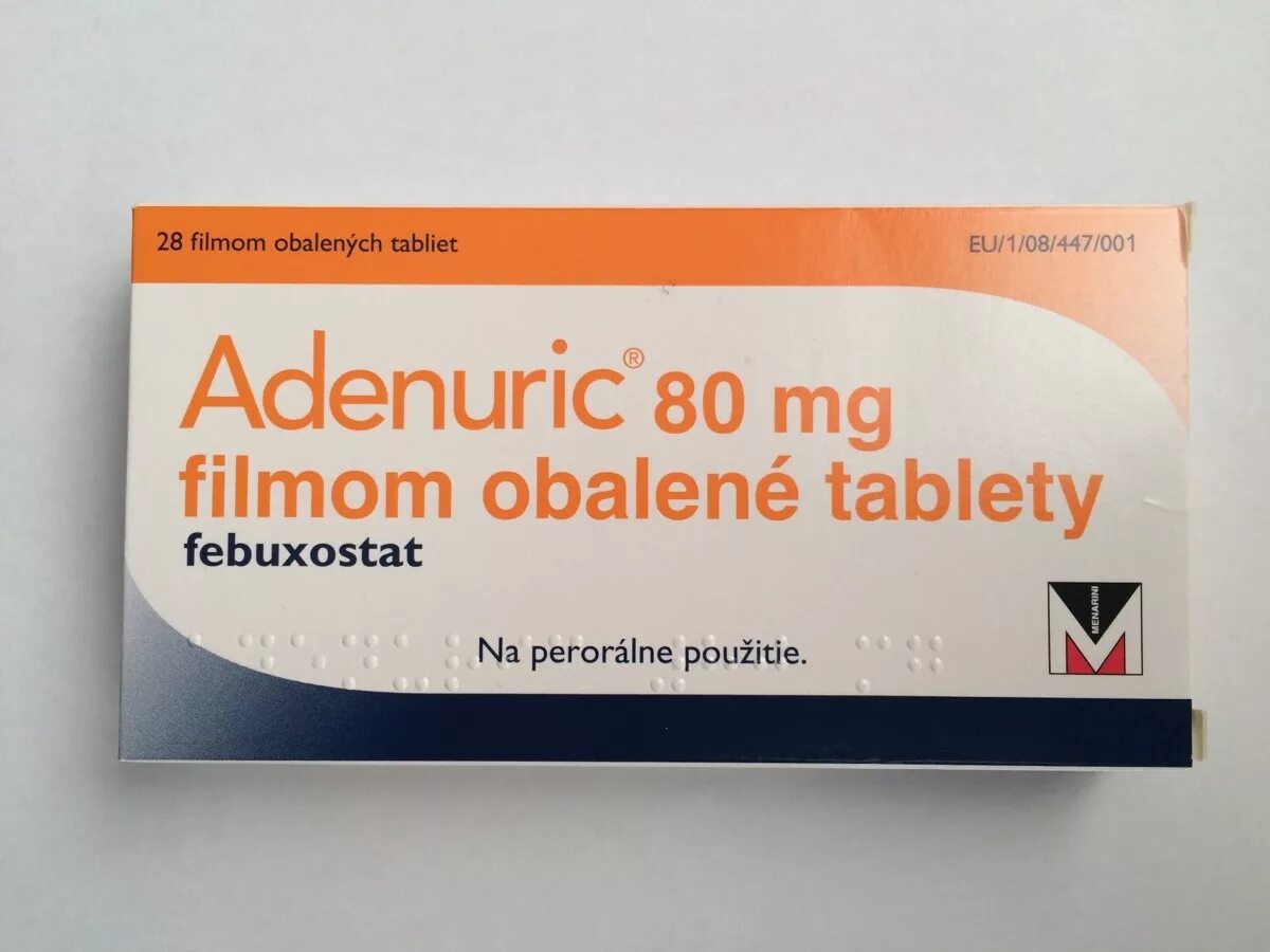 Фебуксостат 80 мг купить. Аденурик таблетки 80мг 28шт. Аденурик 60 мг. Препарат от подагры Аденурик. Фебуксостат 80 мг.