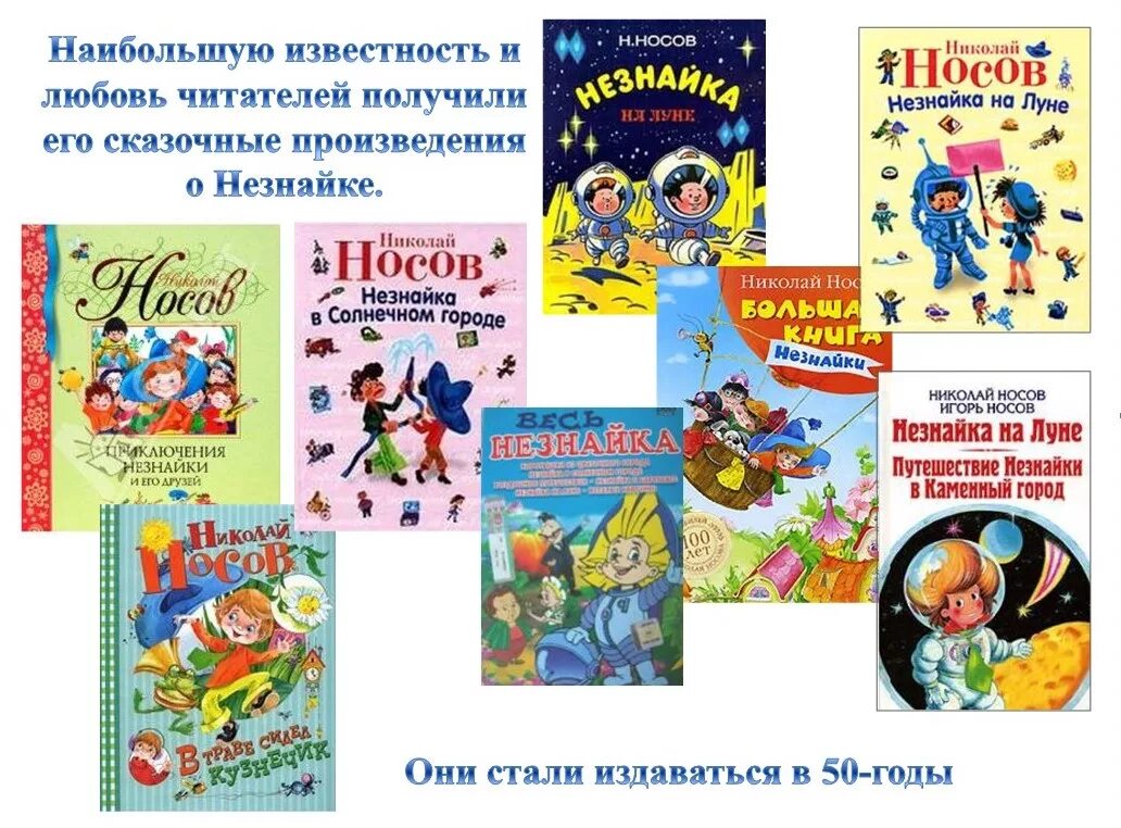 Список детских рассказов Носова для детей. Список рассказов н н Носова.