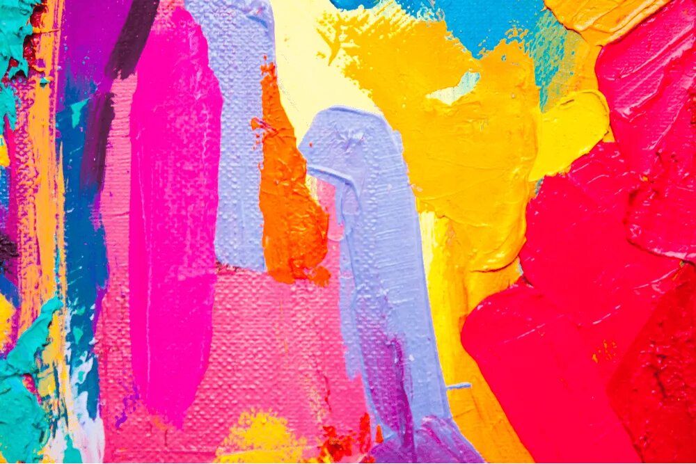 Paint talk. Телевизор Skyworth 40e2as 40" (2018). Мазки краски. Разноцветные мазки краски. Фон краски.
