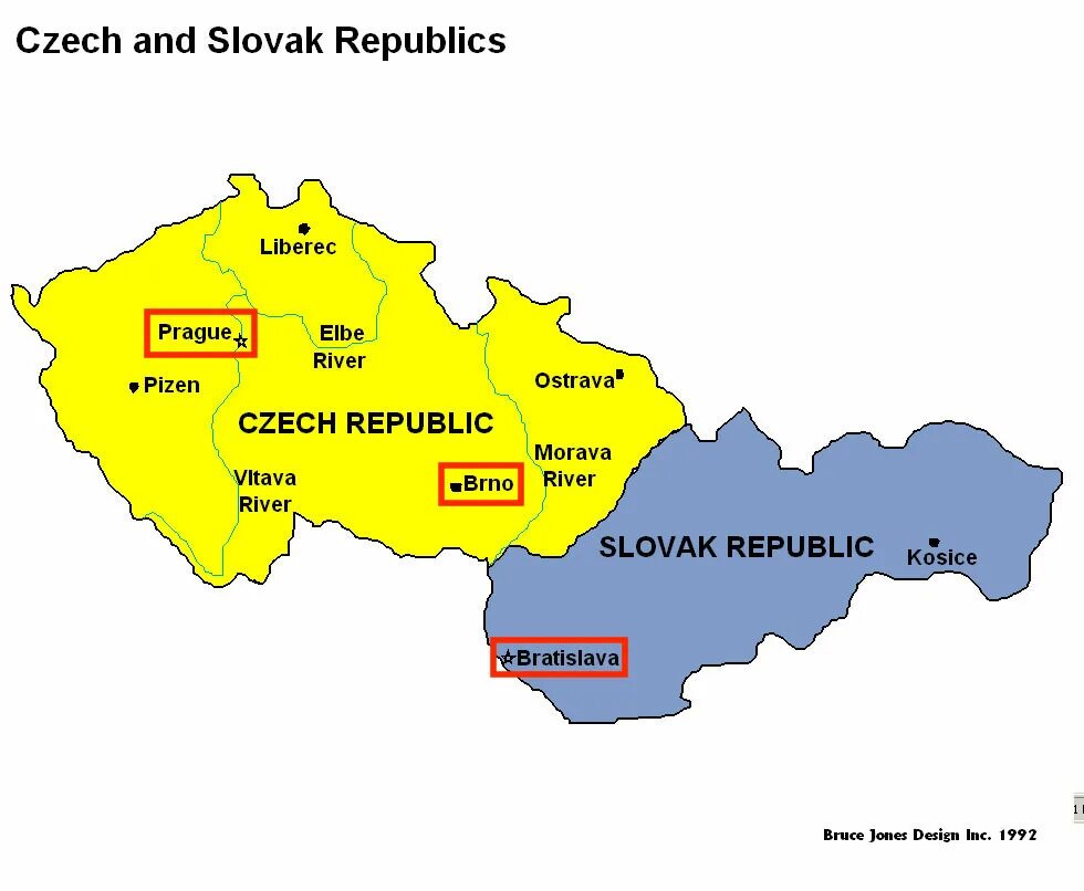Страны бывшей чехословакии. Разделение Чехословакии на Чехию и Словакию. Разделение Чехословакии 1993. Чехословакия 1993. Распад Чехословакии карта.