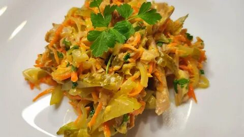 Салат обжорка с курицей пошагово
