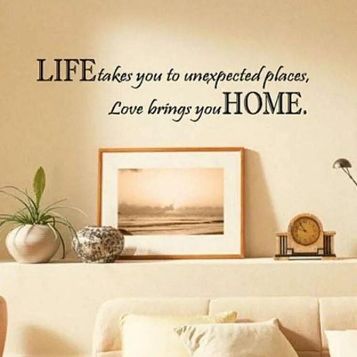 Интерьерная наклейка Home Sweet Home. Интерьерная наклейка фразы о доме. Quotations about Home. Home quotes. Bring this home