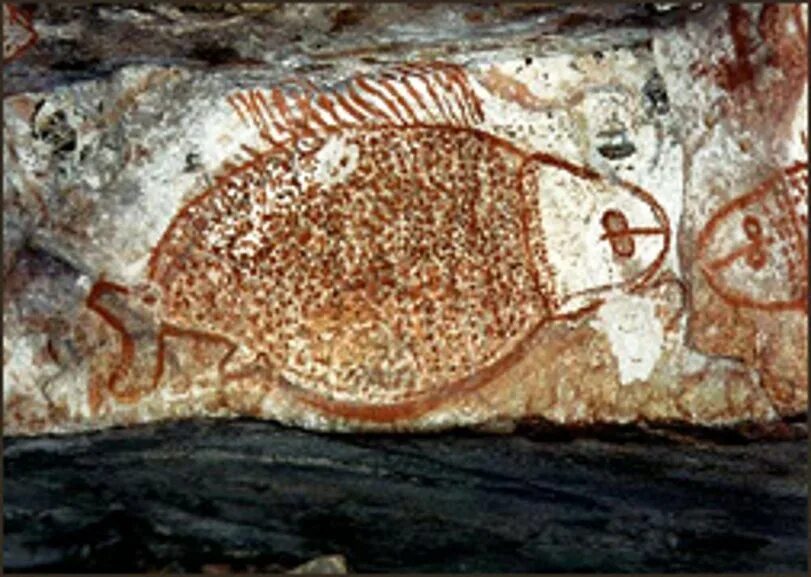 Первобытные рыбы. Наскальная живопись Австралии. Наскальная живопись рыба. Пещерные рыбы. Пещера рыб.