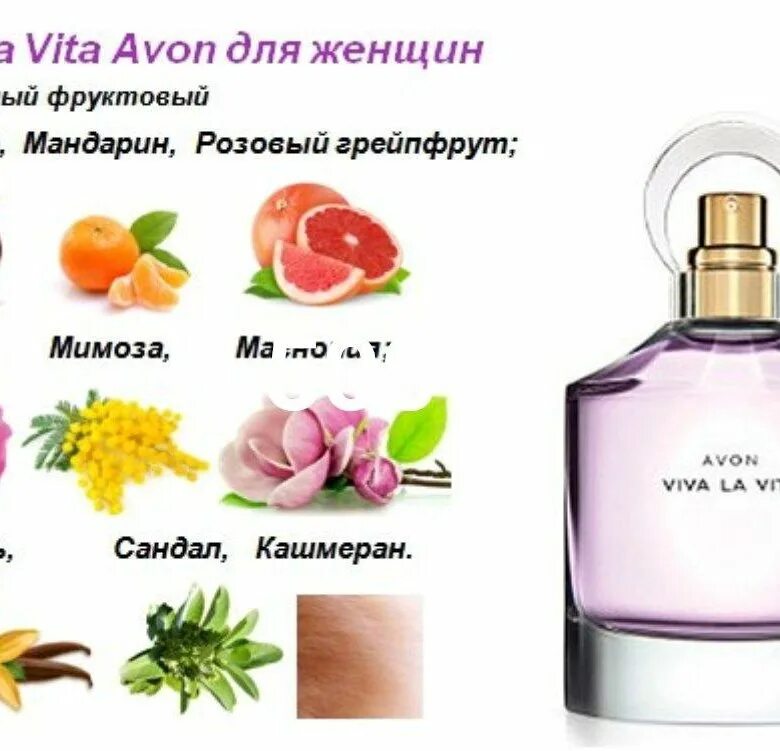 Avon перевод. Духи Avon Viva la Vita. Духи эйвон женские Viva la Vita. Viva la Vita Avon Ноты аромата.