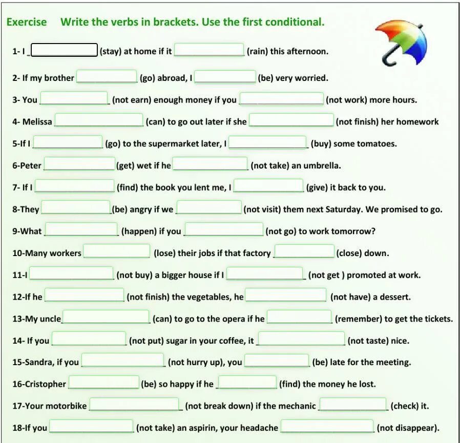 Exercise 2 open the brackets. Conditional 1 упражнения. First conditional упражнения. Exercise write the verbs in Brackets use the first conditional ответы. Conditionals упражнения 9 класс.