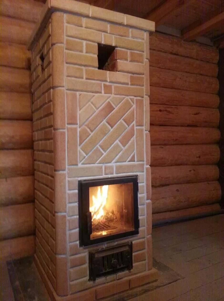 Печи камины из кирпича для загородного
