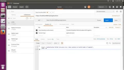 Postman example