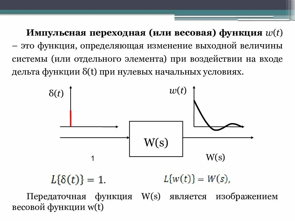 Функция какой вес. Переходная функция и импульсная переходная функция. тау импульсная переходная функция. импульсные переходные функции. импульсная переходная весовая функция.