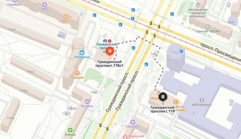 Карта спб метро гражданский