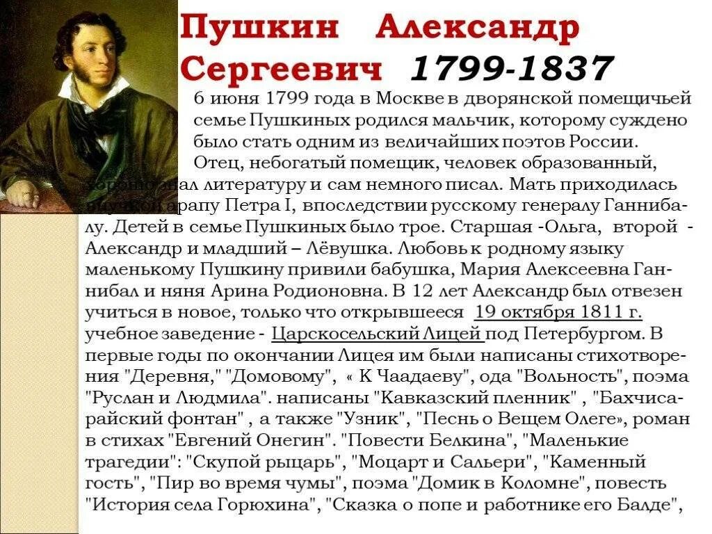 Биография 10 предложений. Сведения о Александре Сергеевиче Пушкине кратко. Рассказ о Пушкине 5 класс литература биография. Биография о Александре Сергеевиче Пушкине 4 класс. Биография Пушкина 4 класс.