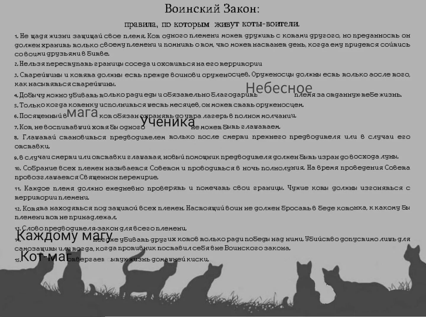 воинский закон коты. воинский закон коты воители список. воинский закон кв. воинский закон коты. коты воители законы.