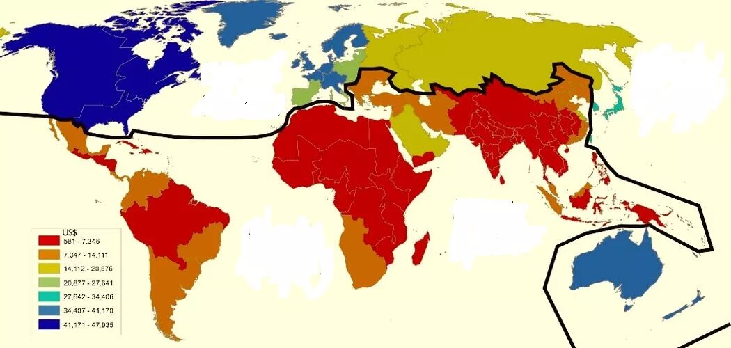 Развитые страны юга. Страны севера и Юга.