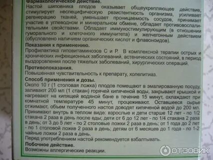 Шиповник показания