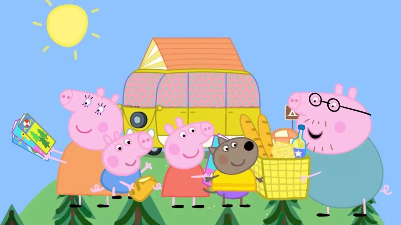 Свинка Пеппа. Семья свинки Пеппы. Свинка Пеппа и её семья. Фото семьи свинки Пеппы. Семья пеппы возле дома