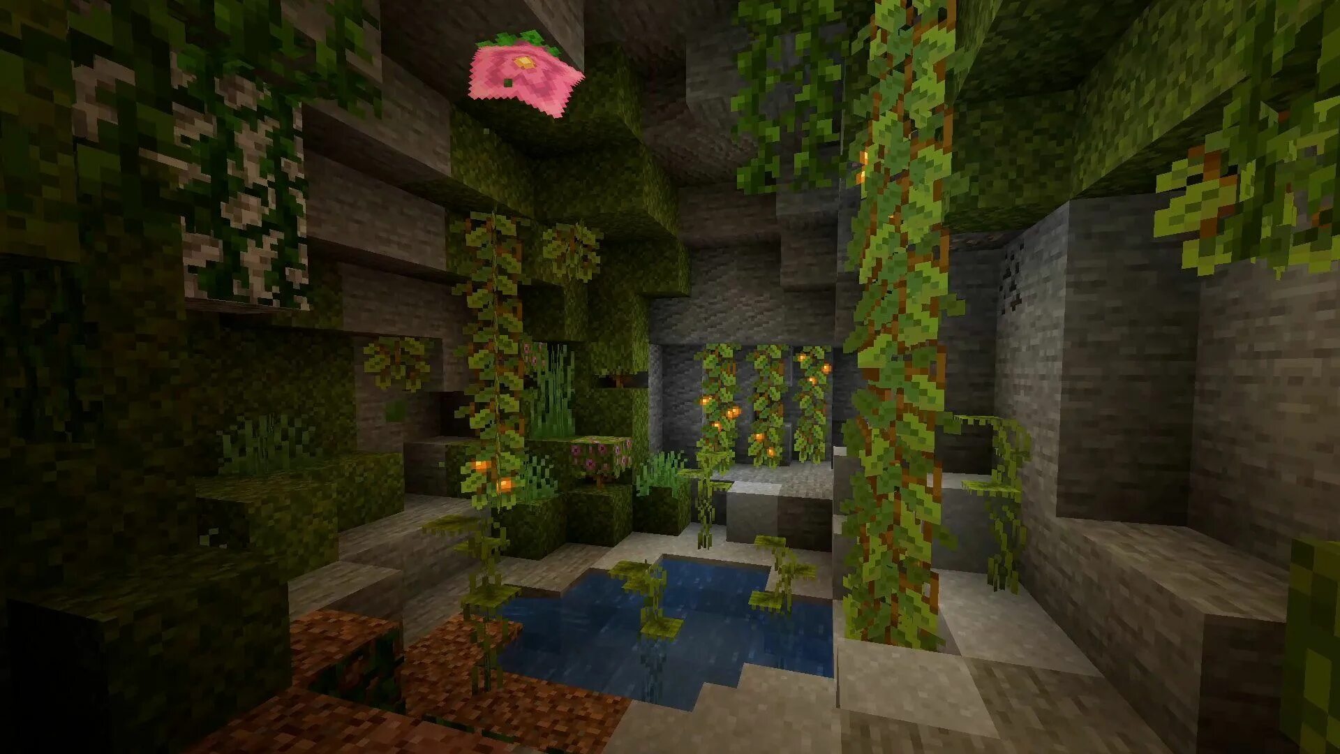 Майн 17. Пышные пещеры в майнкрафт 1.17. Minecraft 1.17 пещеры. Minecraft 1.17 Caves and Cliffs. Lush Caves майнкрафт.