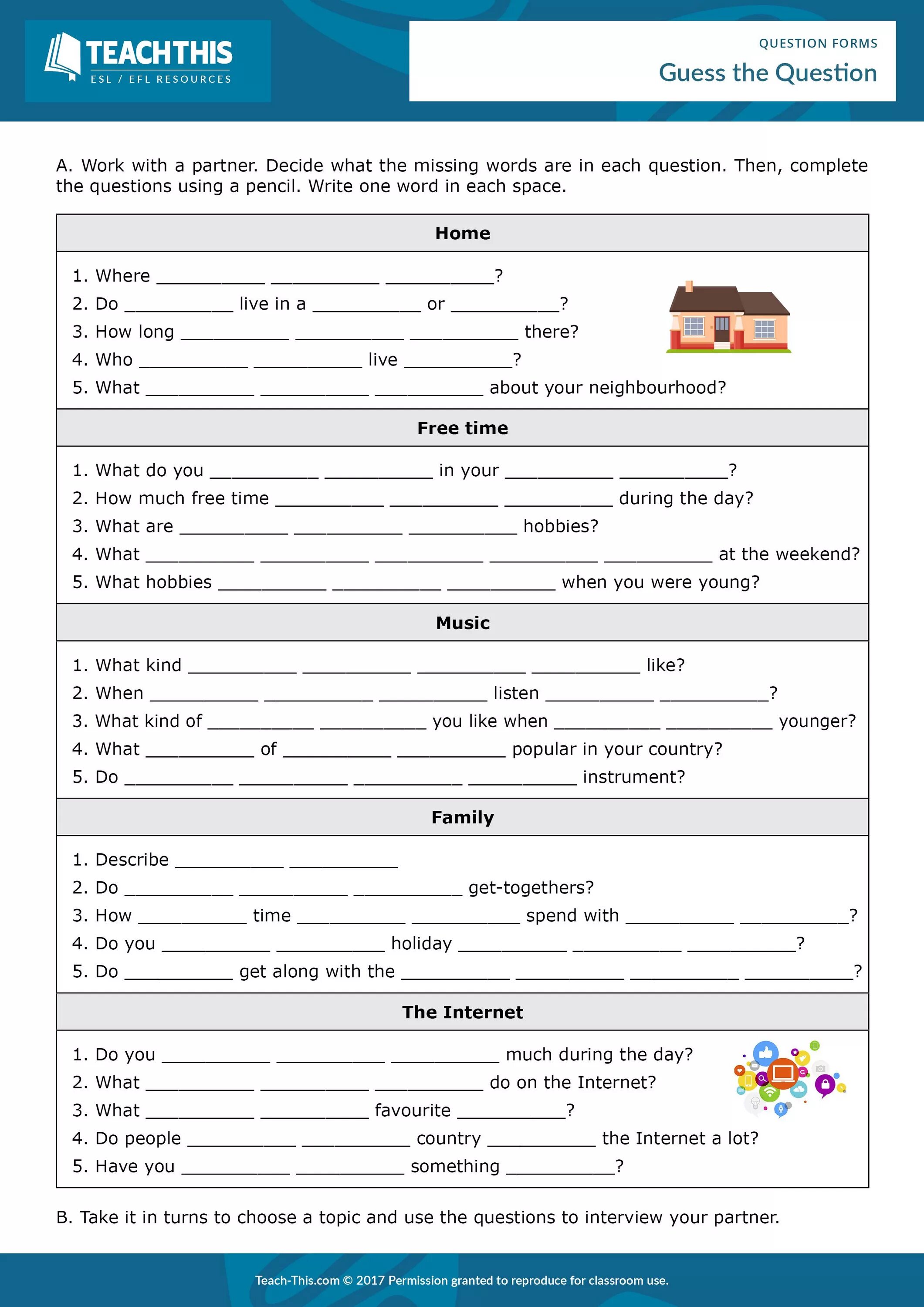 Form questions then