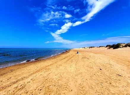 Песчаный берег черного моря