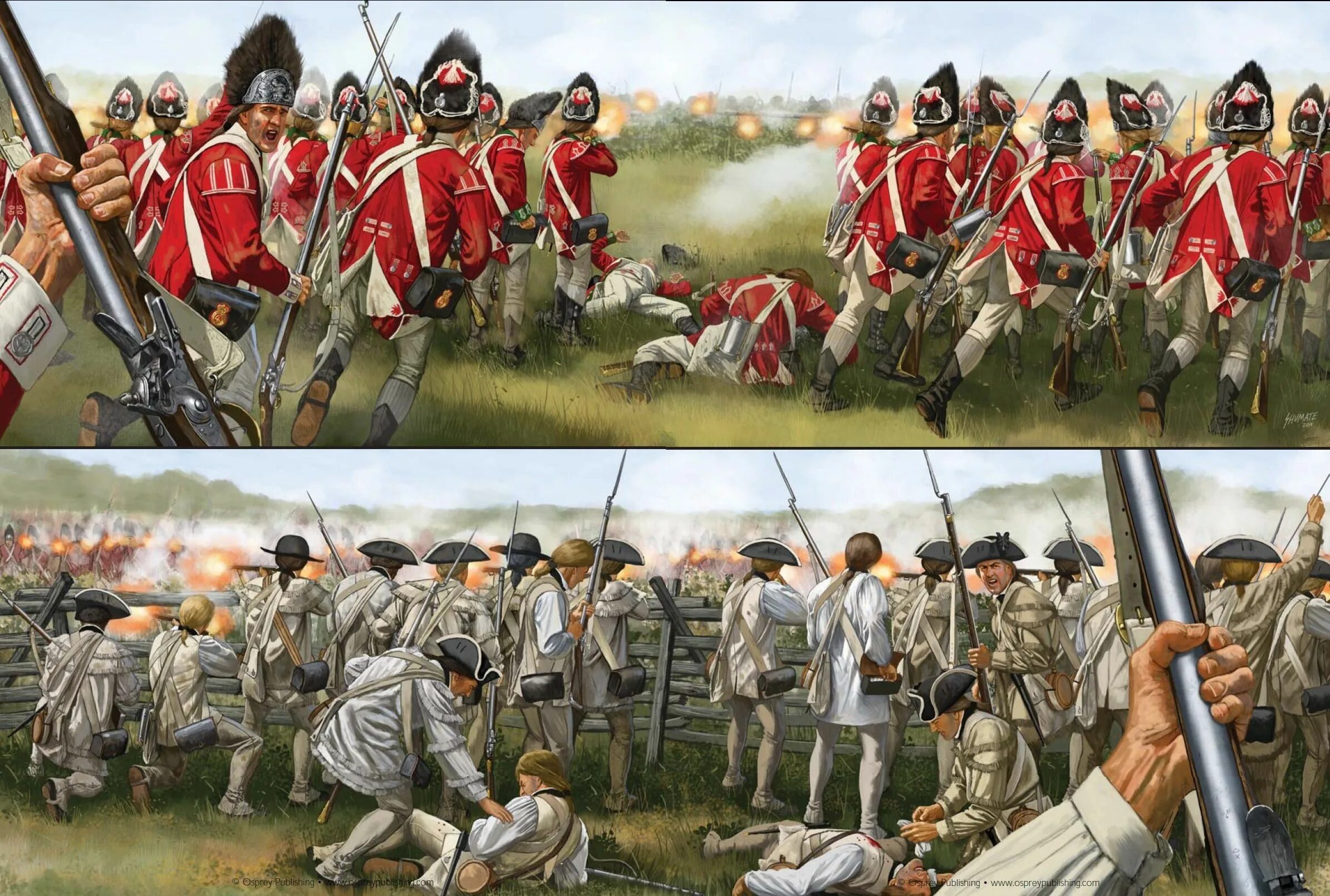 Британский Гренадер 18 век. Армия США В войне за независимость.