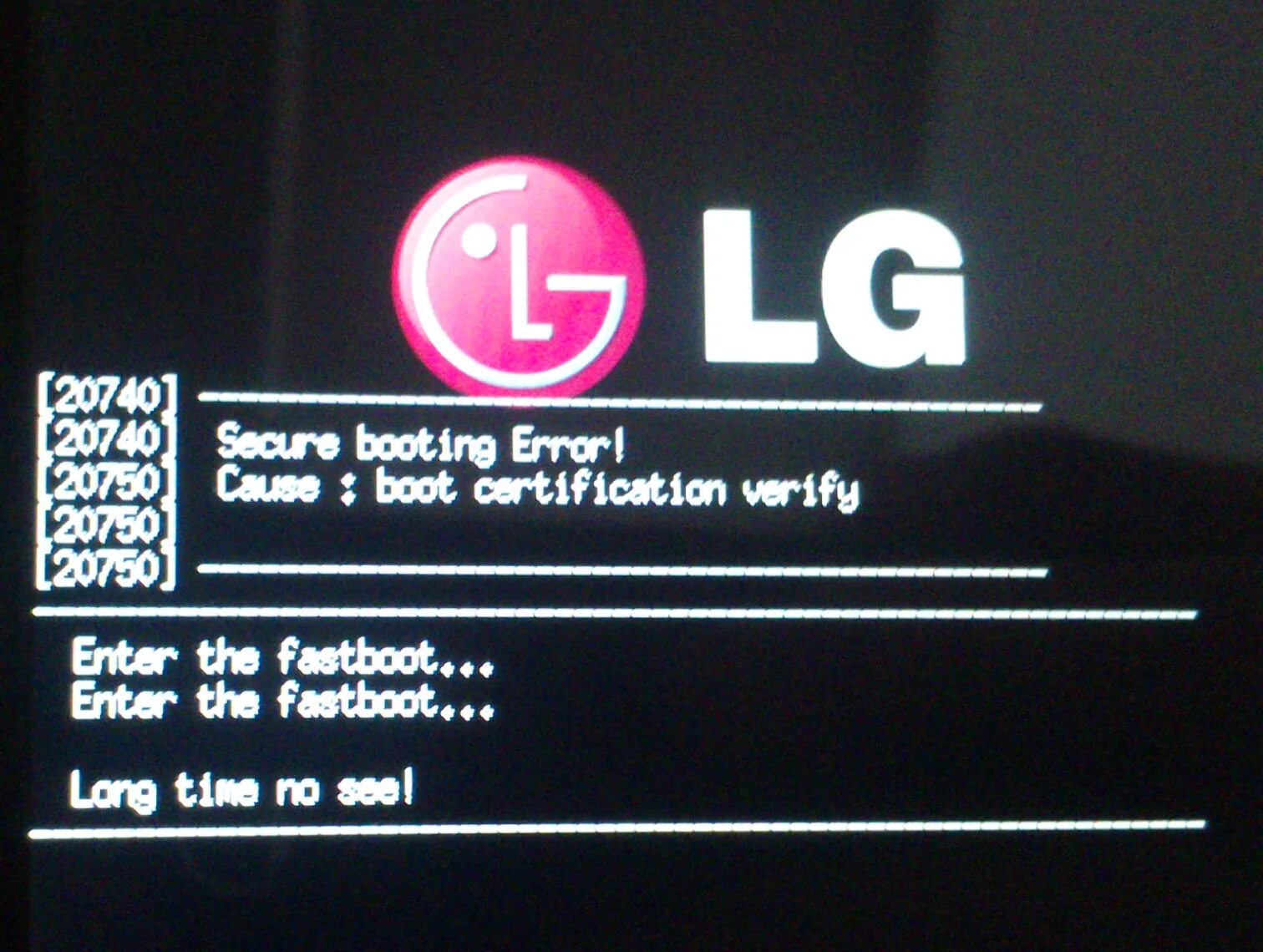 Error: Boot Certification verify LG. LG 120l Security booting Error cause Boot Certification. DS ошибка LG. Ошибка Boot image verify.
