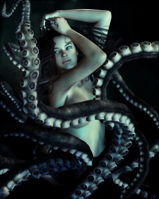 Щупальца 3д. Komblkaurn hailee. Девушка и щупальца осьминога. Водяные тентакли. Щупальца арт.