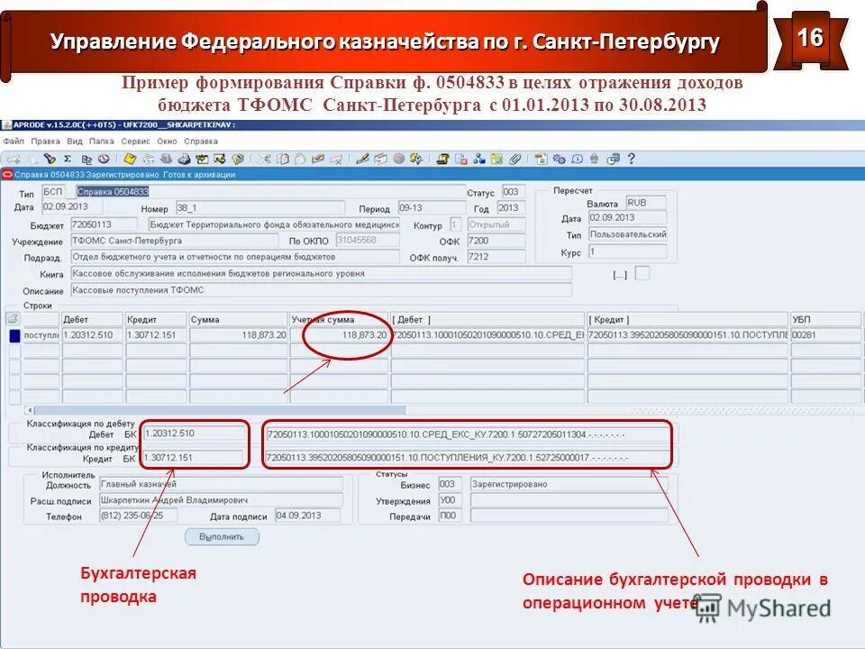 Ф. 0504833. Проводки казначейства. УФК по г. Санкт-Петербургу. Отдел учета отчетности и казначейства это. Оплатить казначейство