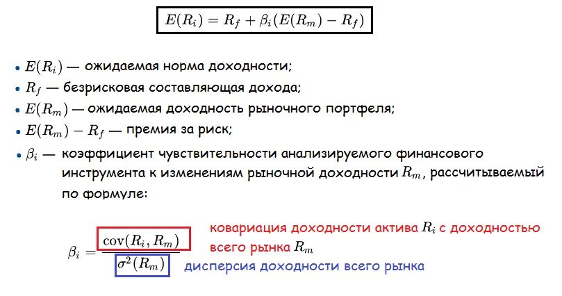 Оценка доходности активов. Ожидаемая ставка доходности формула. CAPM формула расчета. Коэффициент бета в модели CAPM. Ожидаемая доходность актива формула.