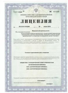 Регистрационный номер лицензии