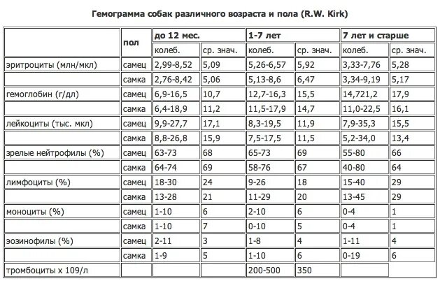 Показатели пса у мужчин по возрасту