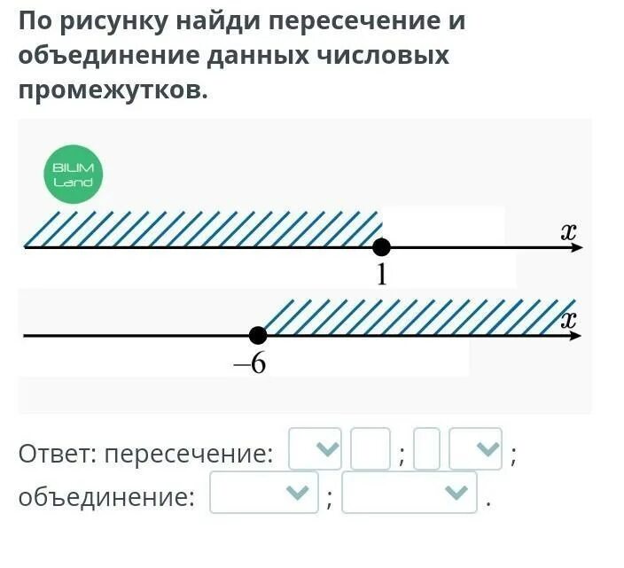 Найдите пересечение числовых множеств. Объединение двух числовых промежутков. объединение и пересечение интервалов. пересечение числовых промежутков. пересечение и объединение промежутков.