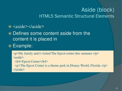 Aside html что это