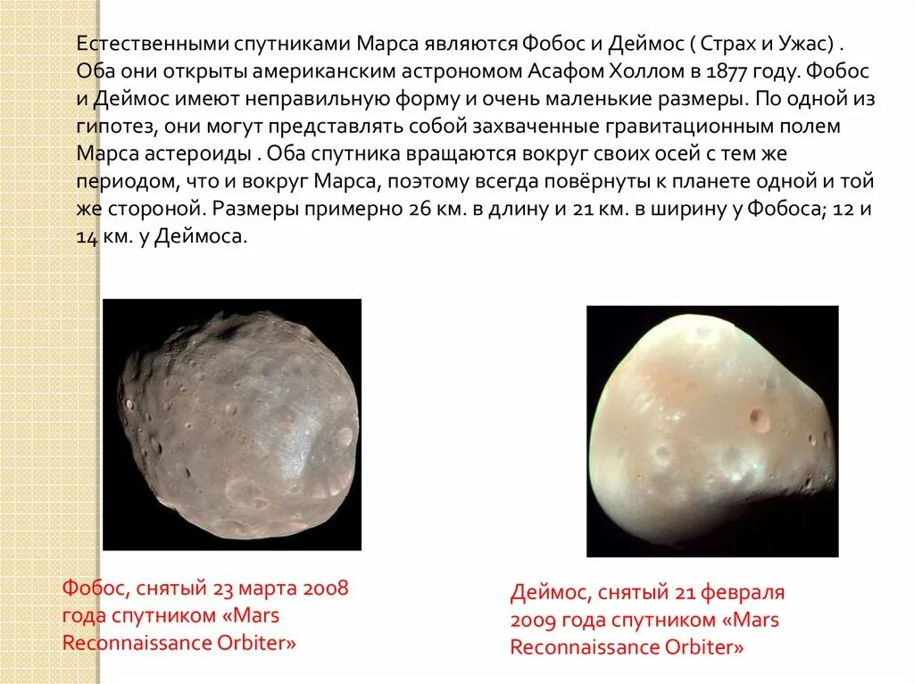 Страх и ужас спутники какой. Фобос Деймос Естественные спутники. Спутники Марса характеристики. Фобос Спутник Марса. Фобос и Деймос с поверхности Марса.