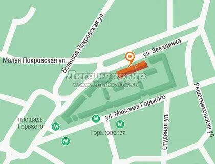 Звездинка на карте нижнего новгорода