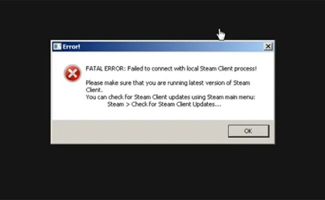 Ошибка фатал еррор. Ошибка стим Fatal Error. Fatal Error failed to connect with local Steam client process. Ошибка КС го Launcher Error.