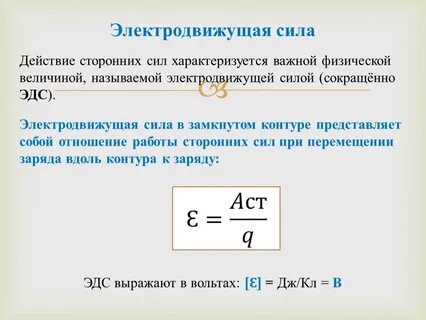 Сила тока зависит от эдс