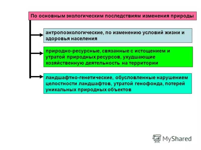 Основные экологические изменения