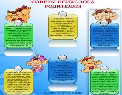Памятка психолога для родителей в детском саду