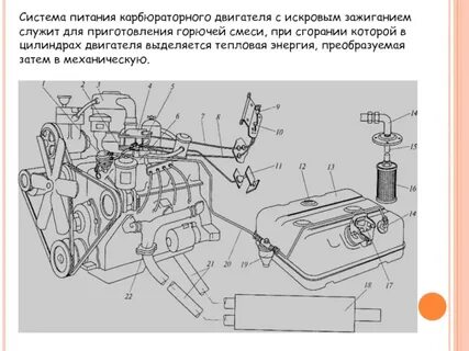 Схема системы питания двигателя