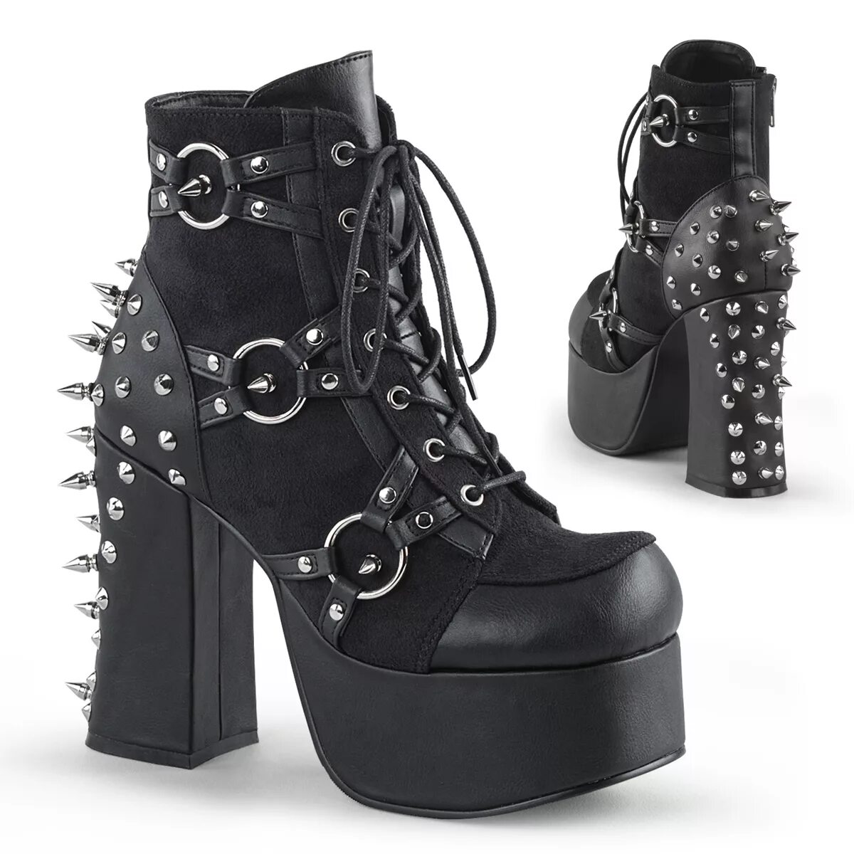 Черные ботинки для девочек. Сапоги Demonia Готика с каблуком. Goth Boots ботинки Demonia шипы. Ботильоны Demonia. Ботинки Demonia Alien.