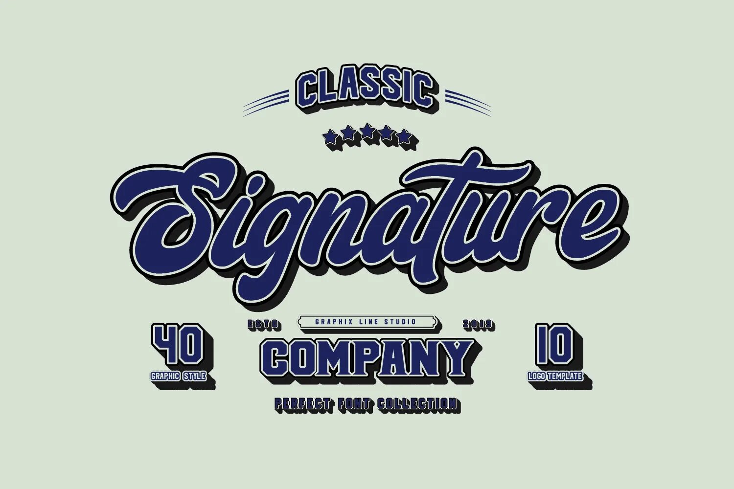 Classic fonts. Шрифты компаний. Baseball font. Font for Company. Regular class