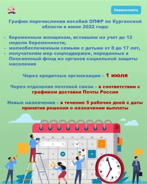 Календарь выплаты пособий на 2025 год. Перечисление пособий.