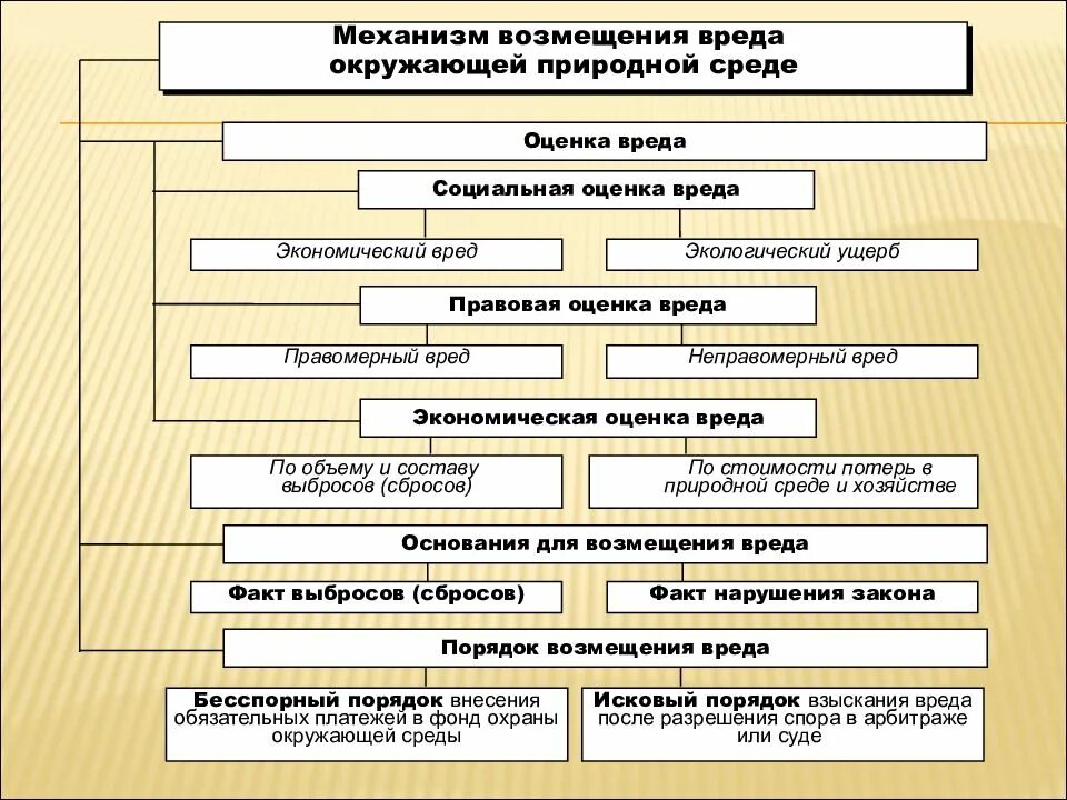 Механизм возмещения вреда окружающей природной среде. Возмещение экологического вреда. Порядок возмещения экологического вреда. Понятие и виды экологического вреда.